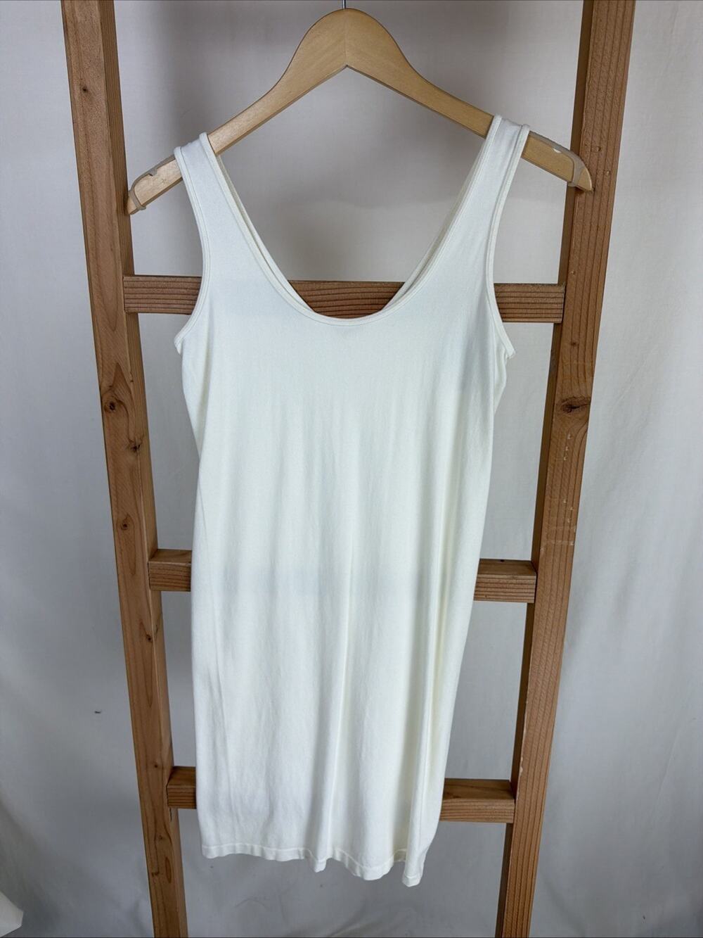 NWT M. Rena Cream 100% Viscose Tank Dress #0999 Size One Size